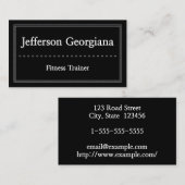 Élégant et simple Carte de visite d'entraîneur de (Devant / Derrière)