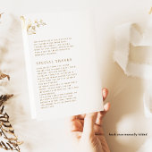 Élégant et Simple, Programme de Mariage Blanc et O
