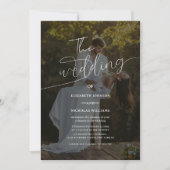 élégant et unique faire-part de mariage photo mode (Devant)