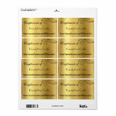 Elegant: etiketten, goud etiket (Full Sheet)
