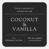 Élégant Étiquette à bougie minime (Devant)