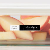 Élégant Étiquette à bougie noir et blanc mince (Apposé)