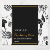 Élégant Étiquette à vin de Blackberry (Étiquettes simples)