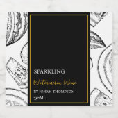 Elégant Étiquette à vin de pastèque Fruit étincela (Étiquettes simples)