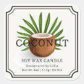 Élégant Étiquette d'affaires de cire de soja de co (Devant)