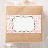 Élégant Étiquette Damask (En situation)