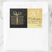 Élégant Étiquette de adresse cadeau or - SRF (Sac)