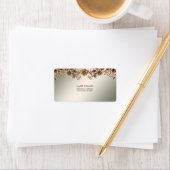 Élégant Étiquette de adresse de bijoux en or (En situation)