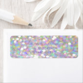 Élégant Étiquette de adresse de Bokeh gloreux (En situation)