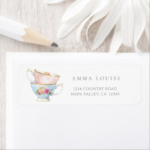 Élégant Étiquette de adresse de brunch pour thé à