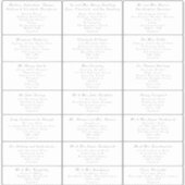 Élégant Étiquette de adresse de mariage invité (Devant)