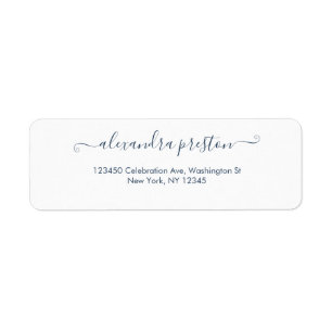 Élégant Étiquette de adresse de script de calli