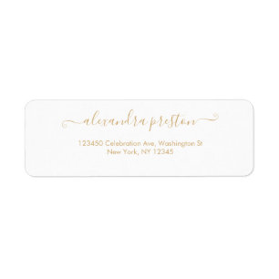 Élégant Étiquette de adresse de script de calli