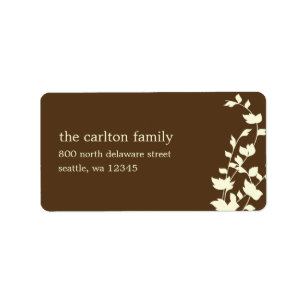 Élégant Étiquette de adresse de Thanksgiving Feuil