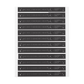 Élégant Étiquette de adresse de Wraparound Black S (Feuille)