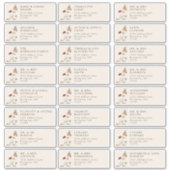 Élégant Étiquette de adresse invité (Devant)