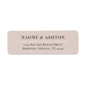 Élégant Étiquette de adresse neutre (Devant)