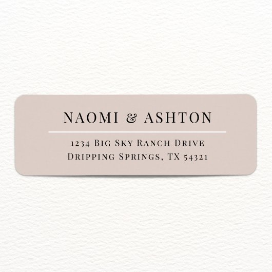 Élégant Étiquette de adresse neutre