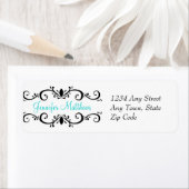 Elégant Étiquette de adresse personnalisé torsade  (En situation)