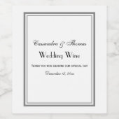 Élégant Étiquette de bouteille de vin H encadré gr (Étiquettes simples)