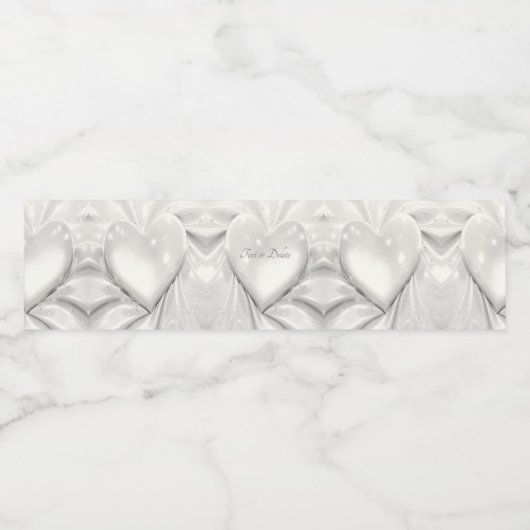 Élégant Étiquette de bouteille d'eau du coeur à la (Étiquettes simples)