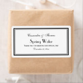 Élégant Étiquette de bouteille d'eau H encadré noi (En situation)