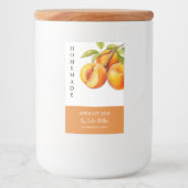 Élégant Étiquette de confiture d'abricot fait mais (Devant)