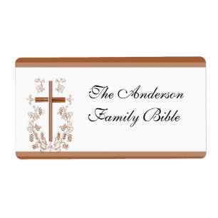 Élégant Étiquette de la Croix de la Bible