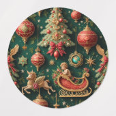 Élégant Étiquette de Noël baroque (Design 2)