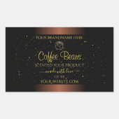 Élégant Étiquette de produit Brown Gold Soft Parti (Devant)