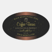 Élégant Étiquette de produit Brown Gold Soft Parti (Devant)