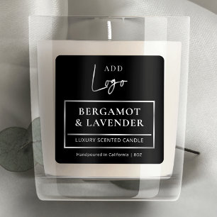 Élégant Étiquette de produit du logo en argent noi