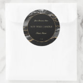 Élégant Étiquette de produit en marbre noir et or (Sac)