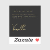 Élégant étiquette de produit en or noir (Feuille)