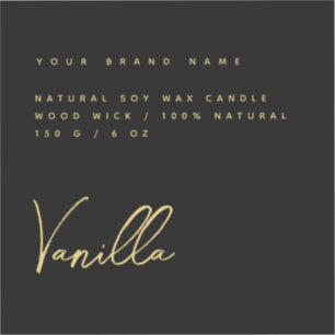 Élégant étiquette de produit en or noir