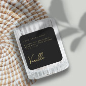 Élégant étiquette de produit en or noir