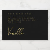 Élégant étiquette de produit en or noir (Étiquettes simples)