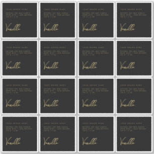 Élégant étiquette de produit en or noir