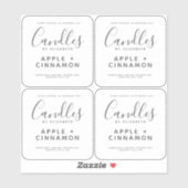 Élégant Étiquette de produit transparent pour boug (Feuille)