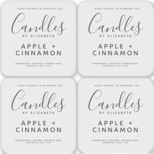 Élégant Étiquette de produit transparent pour boug (Devant)