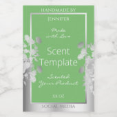 Élégant Étiquette de produits floraux Sage vert et (Étiquettes simples)