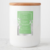 Élégant Étiquette de produits floraux Sage vert et (Devant)