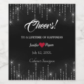 Élégant Étiquette de vin d'anniversaire (Étiquettes simples)