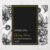 Élégant Étiquette de vin de cerisier Fruit Parklin (Étiquettes simples)