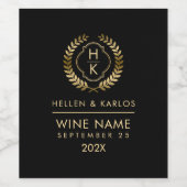 Élégant Étiquette de vin de courge de laurier noir (Étiquettes simples)