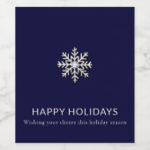 Élégant Étiquette de vin de flocon de neige (Étiquettes simples)