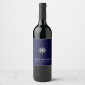 Élégant Étiquette de vin de flocon de neige (Devant)