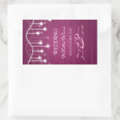 Elégant Étiquette de vin de mariage chatoyant Star (Sac)