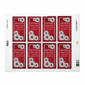 Elégant Étiquette de vin de mariage Dahlia Floral  (Feuille entière)