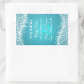 Elégant Étiquette de vin de mariage étincelant Vag (Sac)